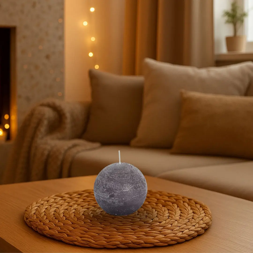 Spaas Bolkaars Taupe 8cm - 24 Branduren - afbeelding 2 van 3