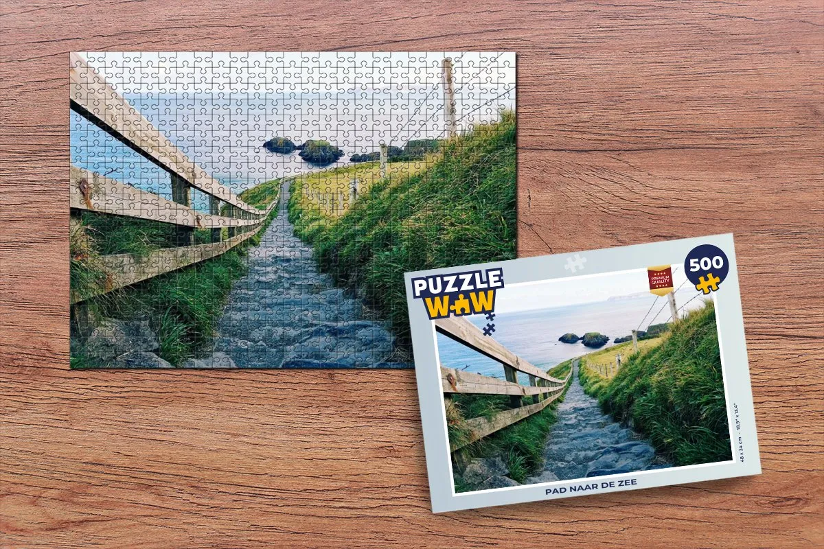 PuzzleWow Puzzel Pad naar de zee 500 Stuks - Multicolor