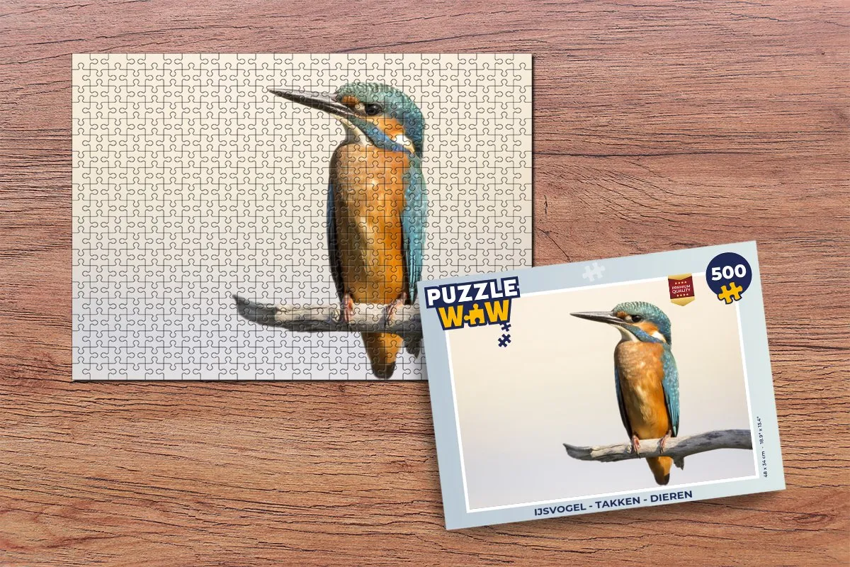 PuzzleWow IJsvogel Takken Dieren Legpuzzel 500 Stuks - Multicolor