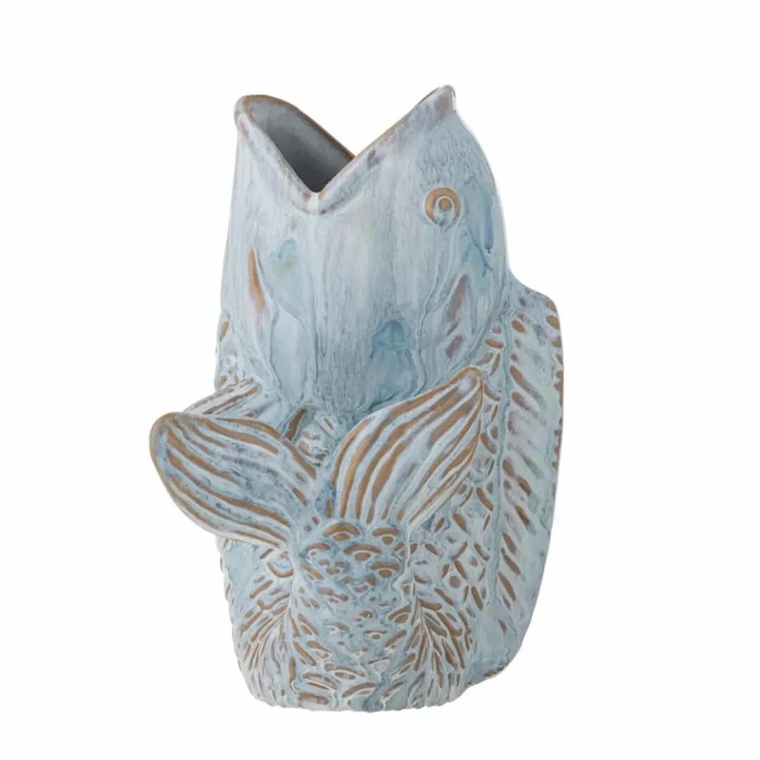 Bloomingville Hiro Vaas - 21cm - Blauw - afbeelding 4 van 6