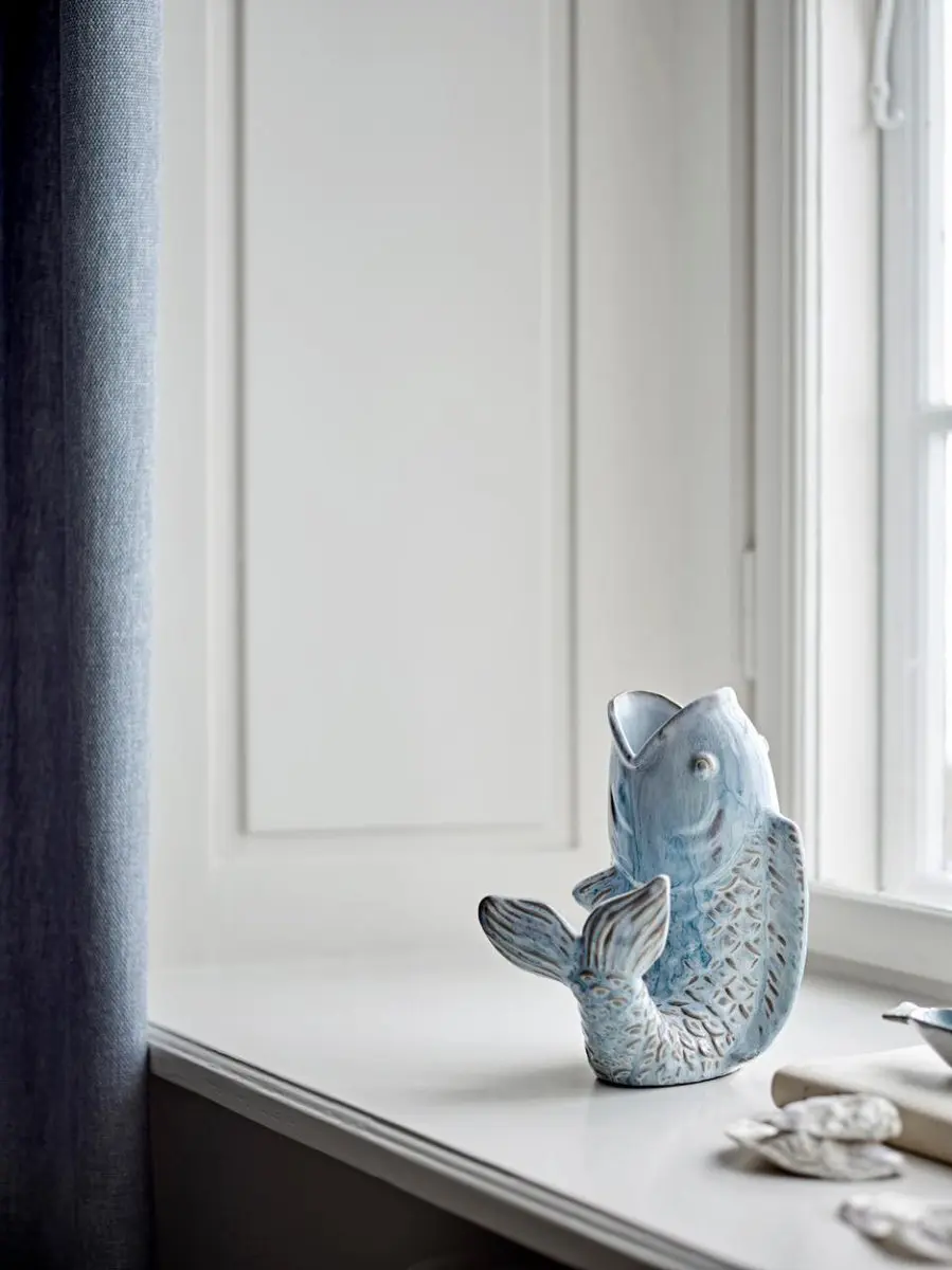 Bloomingville Hiro Vaas - 21cm - Blauw - afbeelding 5 van 6