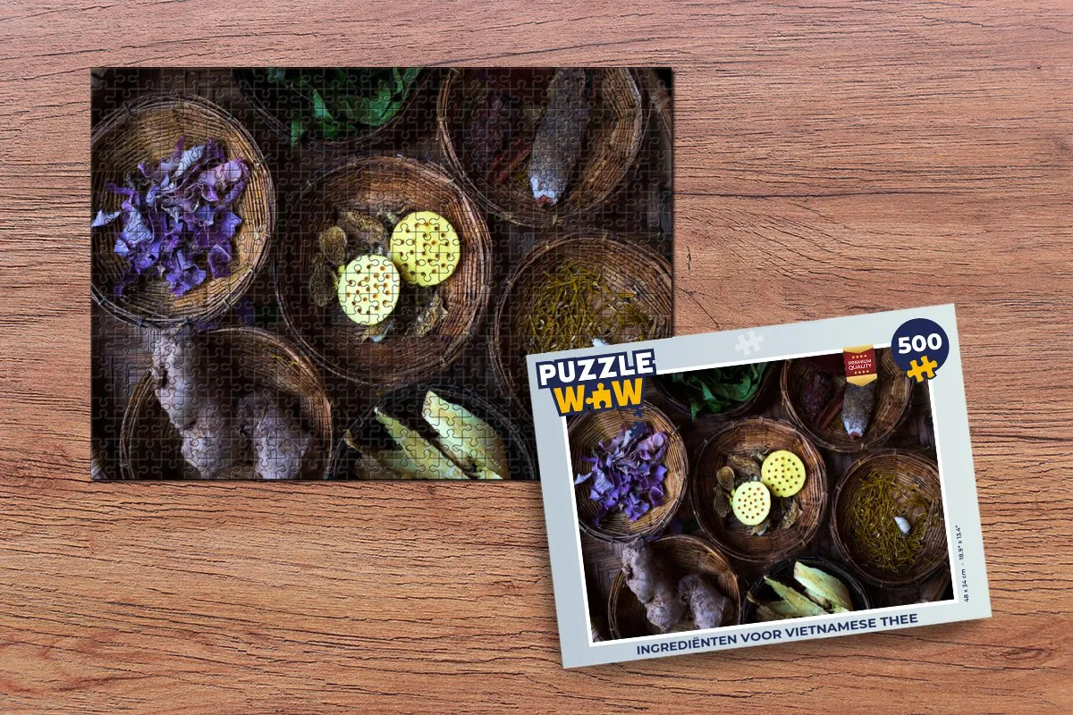 PuzzleWow Vietnamese Thee Legpuzzel 500 Stuks - Multicolor