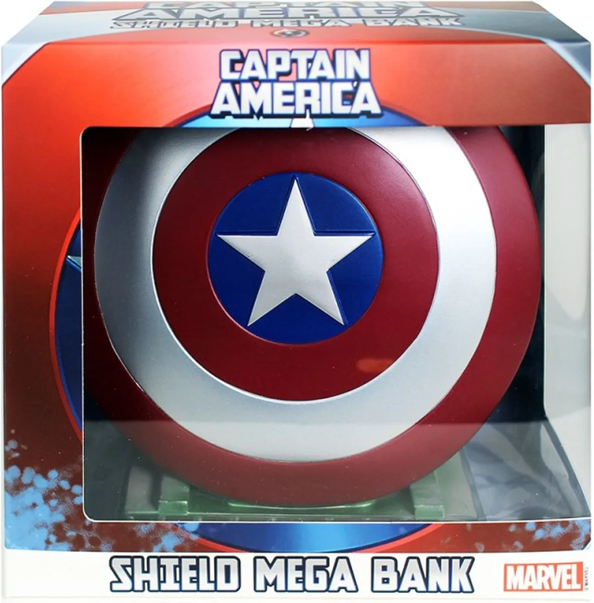 Marvel Captain America Shield Mega Bank - Blauw/Grijs/Rood/Wit