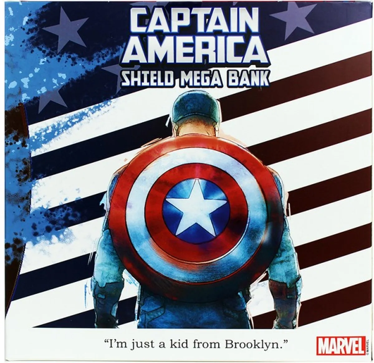 Marvel Captain America Shield Mega Bank - Blauw/Grijs/Rood/Wit - afbeelding 6 van 6
