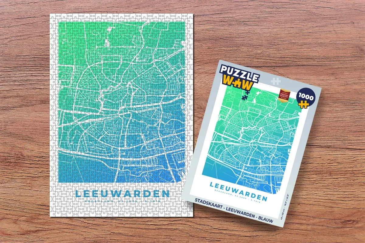 PuzzleWow Leeuwarden Legpuzzel 1000 Stuks - Multicolor