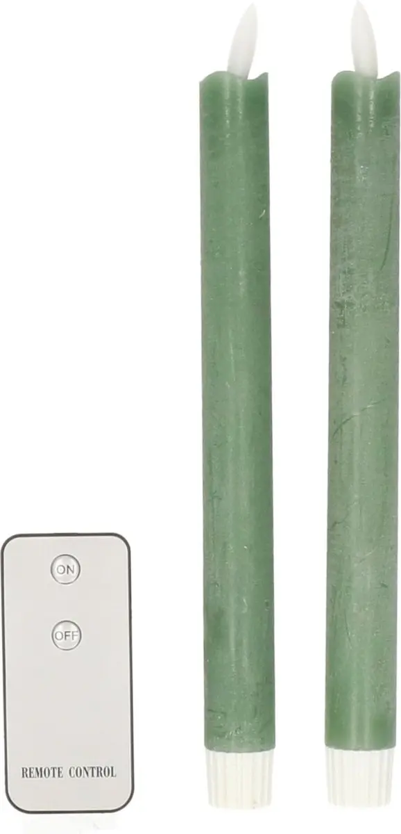 Anna's Collection LED Dinerkaarsen 23cm Jade Groen