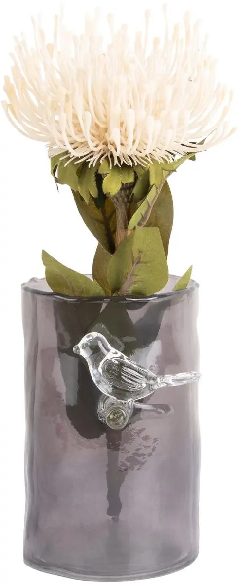 Present Time Bird On Branch Vaas - Donkergrijs - afbeelding 3 van 4