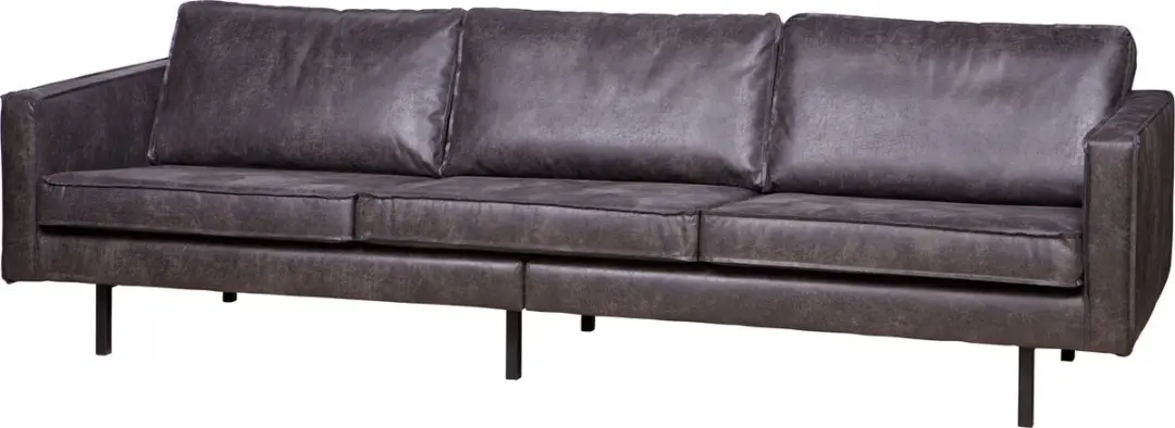 WOOOD Rodeo 3-Zits Bank - Zwart - 85x277x86 - afbeelding 5 van 6