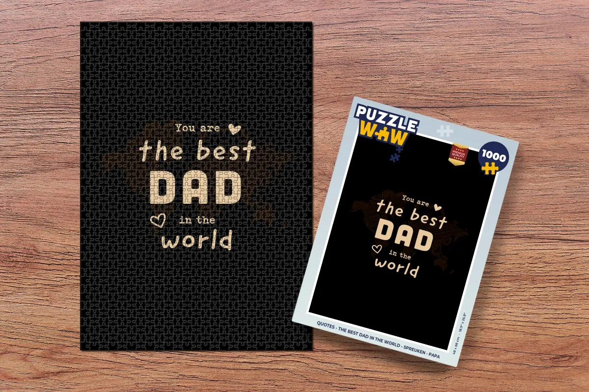 PuzzleWow Quotes The Best Dad In The World Legpuzzel 1000 Stuks - Multicolor