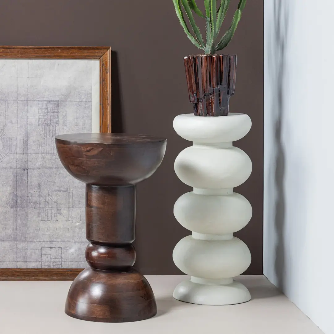 WOOOD Brilo Bijzettafel 69x29x29 - Crème - afbeelding 2 van 4