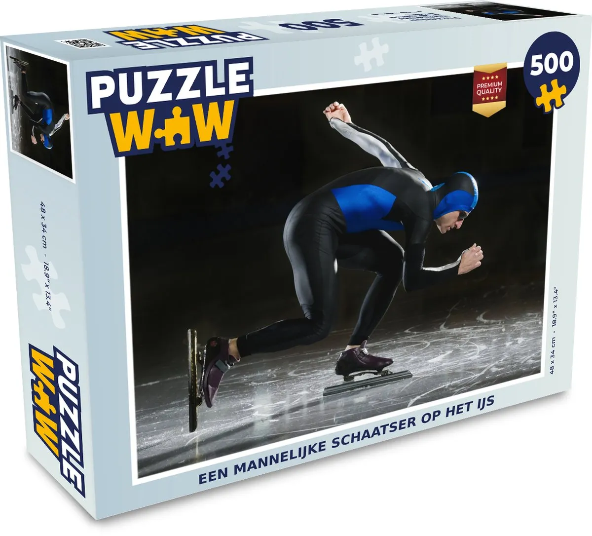 PuzzleWow Legpuzzel Een Mannelijke Schaatser 500 Stuks