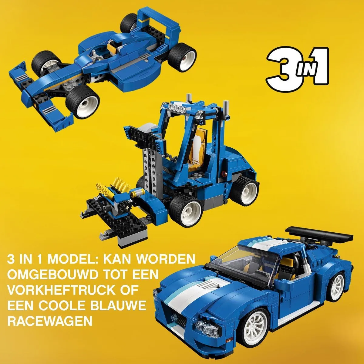 LEGO Creator Turbo Baanracer 31070 - 664 Stukken - Geel - afbeelding 6 van 6