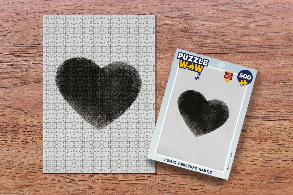 PuzzleWow Hart Design Legpuzzel 500 Stuks - Multicolor