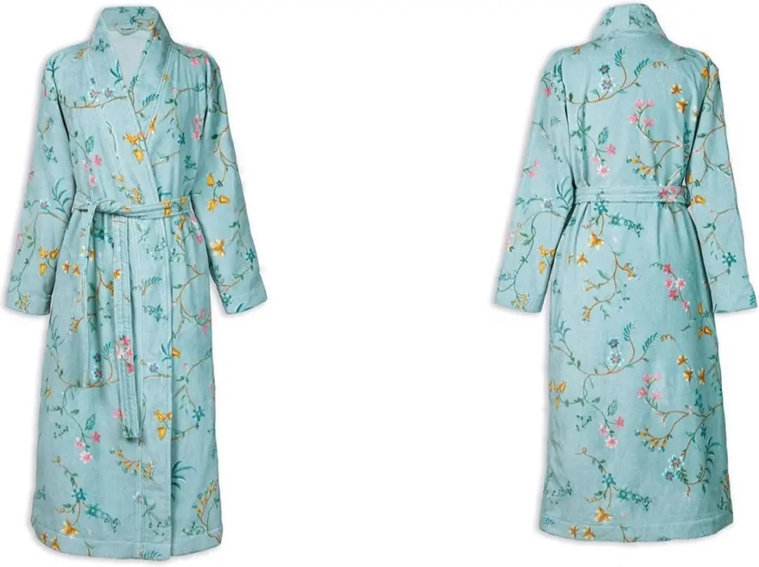 Pip Studio Les Fleurs Badjas Blauw XXL