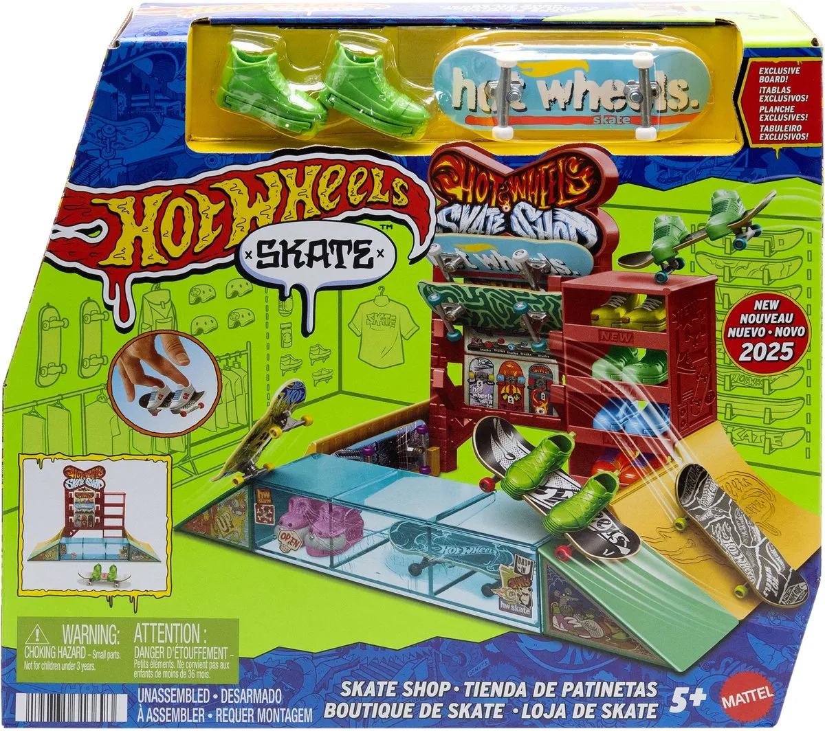 Hot Wheels Skate Shop Speelset JGG95 - Meerkleurig