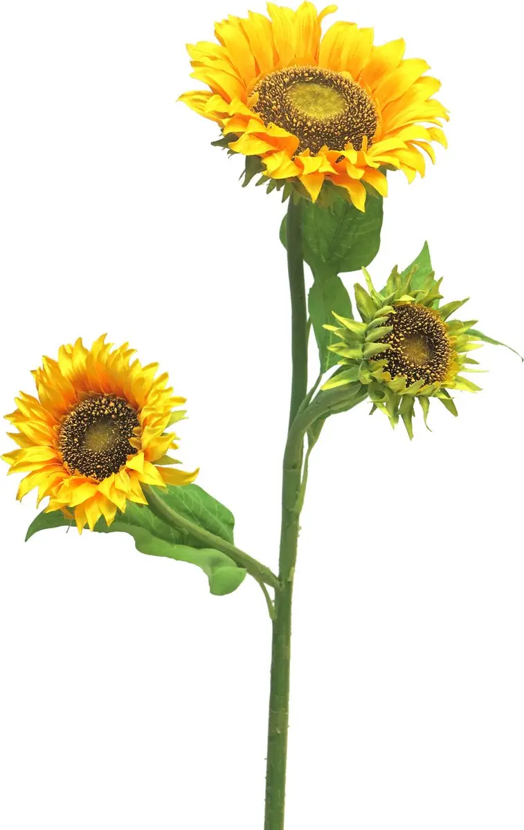 Bellatio Design Kunstbloem Zonnebloem Helianthus XL