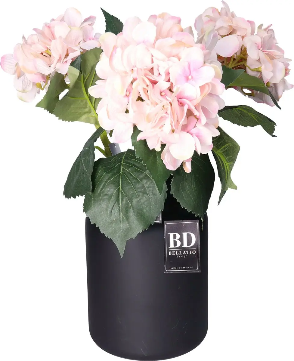 Bellatio Design Kunstbloem Hortensia tak