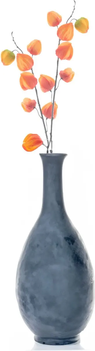 Bellatio Design Kunstbloem Lampionplant/physalis tak - 2x - 73 cm - oranje - zijde bloemen - Kunst herfst takken