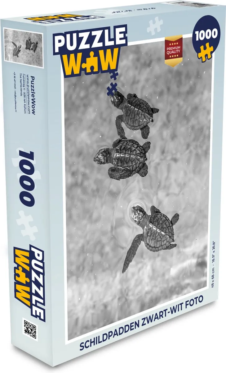 PuzzleWow Schildpadden Foto Legpuzzel 1000 Stuks