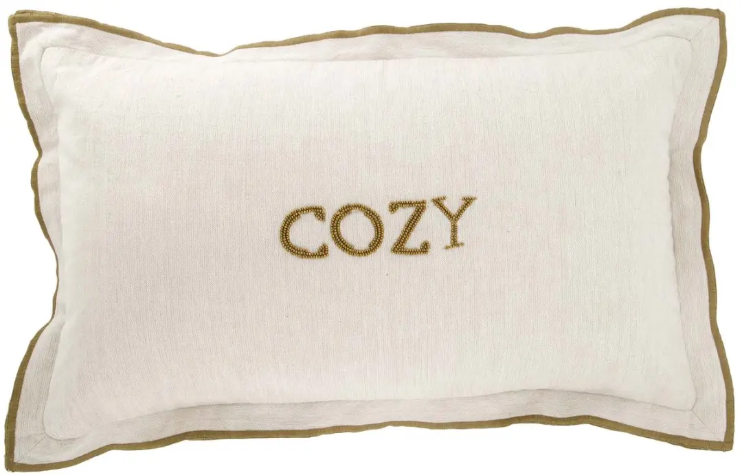Zusss Cushion Cozy 30X50cm 100% Polyester Creme