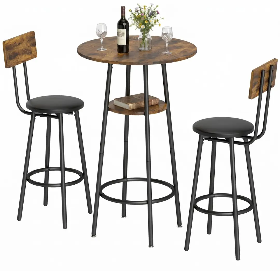 ECTEATOY® Bartafel met 2 Barkrukken