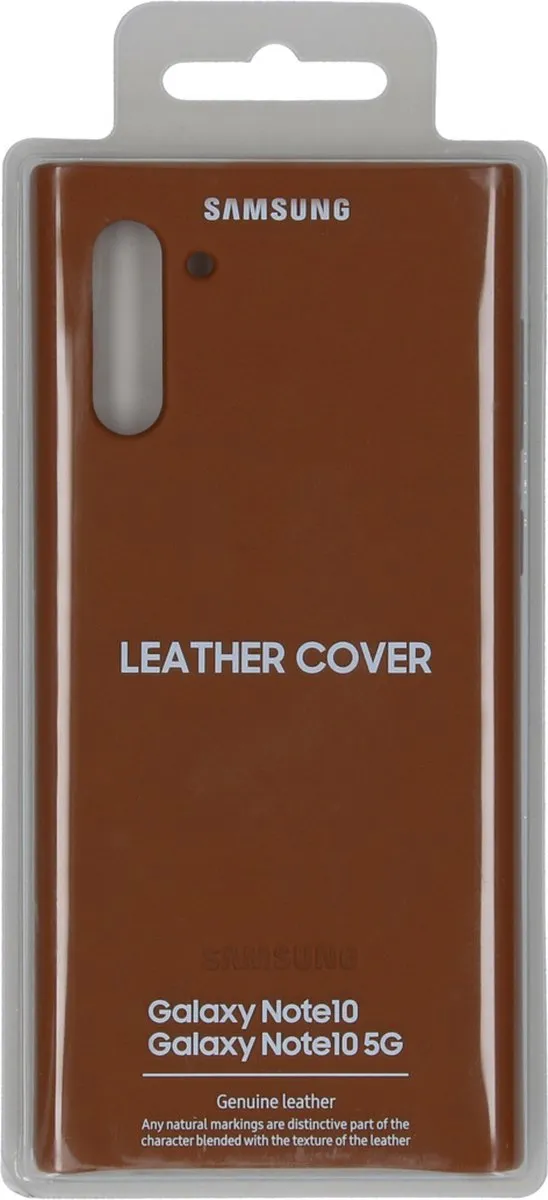 Samsung Galaxy Note 10 Leather Cover - Bruin