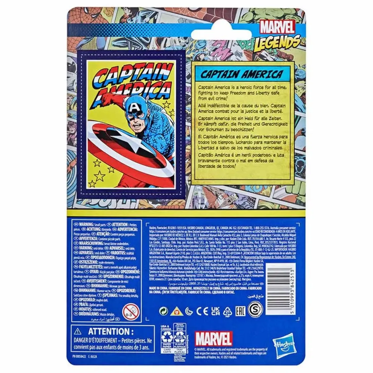 Marvel Legends Captain America Speelfiguur - Retro Collection