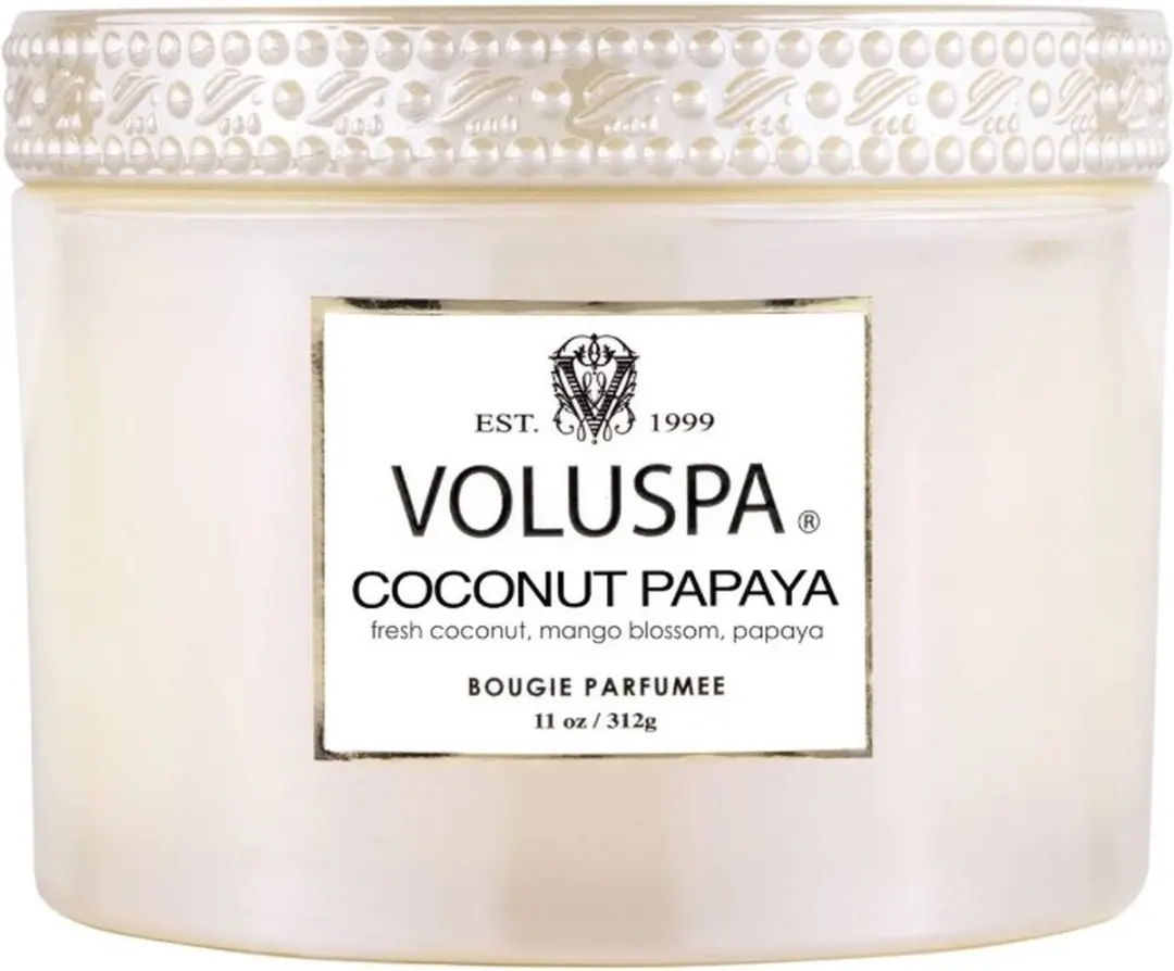 Voluspa Vermeil Coconut Papaya Geurkaars 312g - afbeelding 3 van 3