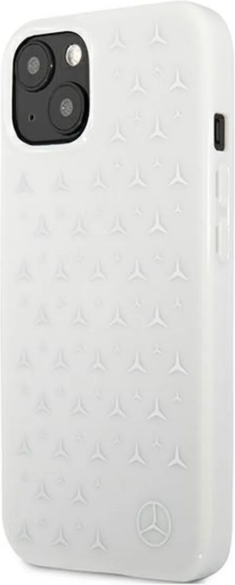 Mercedes MEHCP13SESPWH iPhone 13 mini Hardcase - Zilver - Sterrenpatroon