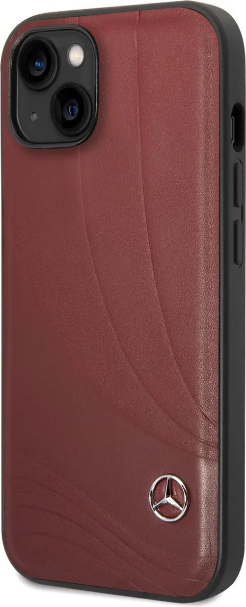 Mercedes-Benz PU Leerhoesje iPhone 14 - Rood - MPN 3666339081461