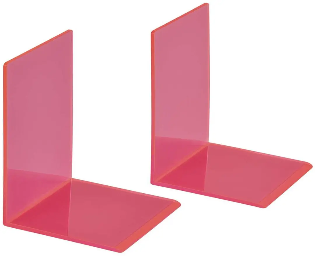 MAUL Boekensteunen Acryl 13cm Transparant Roze