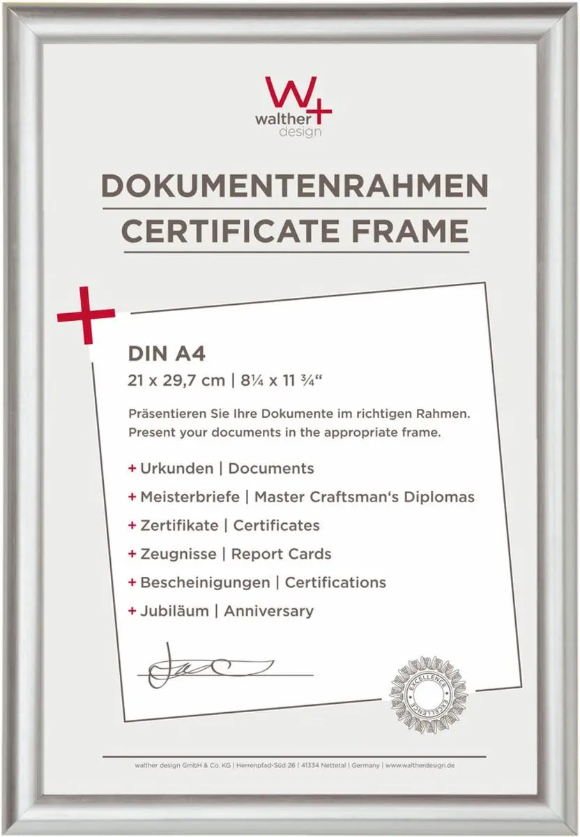 Walther Trendstyle Fotolijst 21x29.7cm Zilver