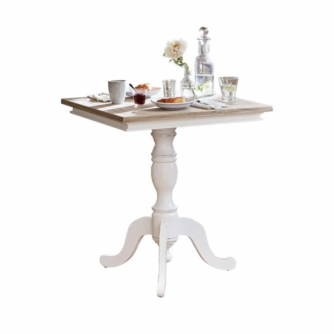 Loberon Kingston Tafel - 6 Personen - Wit/Bruin - afbeelding 2 van 6