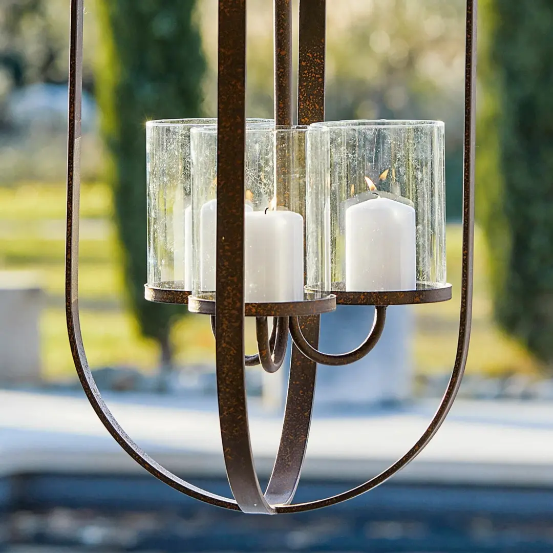 Loberon Hampshire Hanglantaarn - 30cm - Antiekbruin - afbeelding 3 van 4