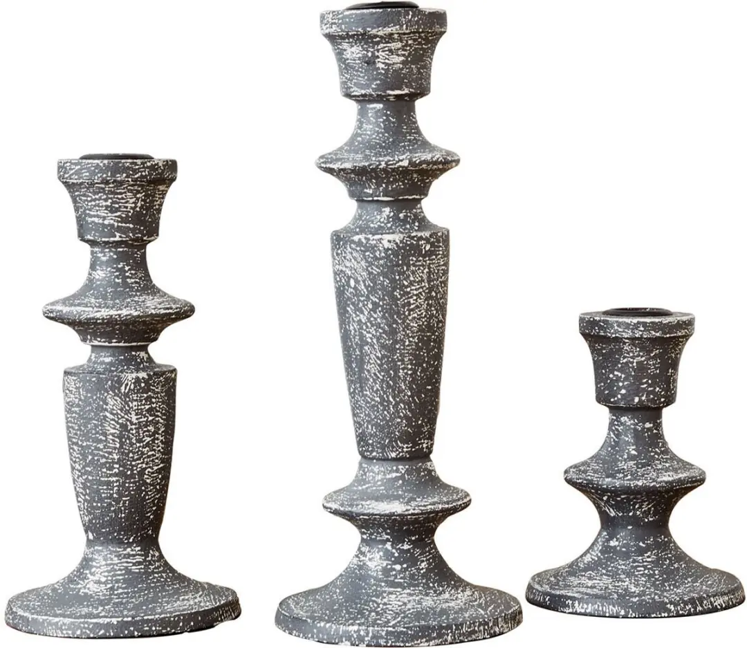 Loberon Ténébrelle Kandelaar - 3 Stuks Antiekzwart - afbeelding 3 van 3