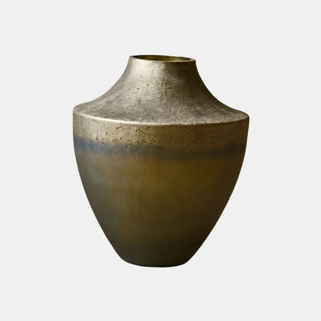 Loberon Tavris Vaas - Ø28cm Antiekmessing - afbeelding 4 van 4