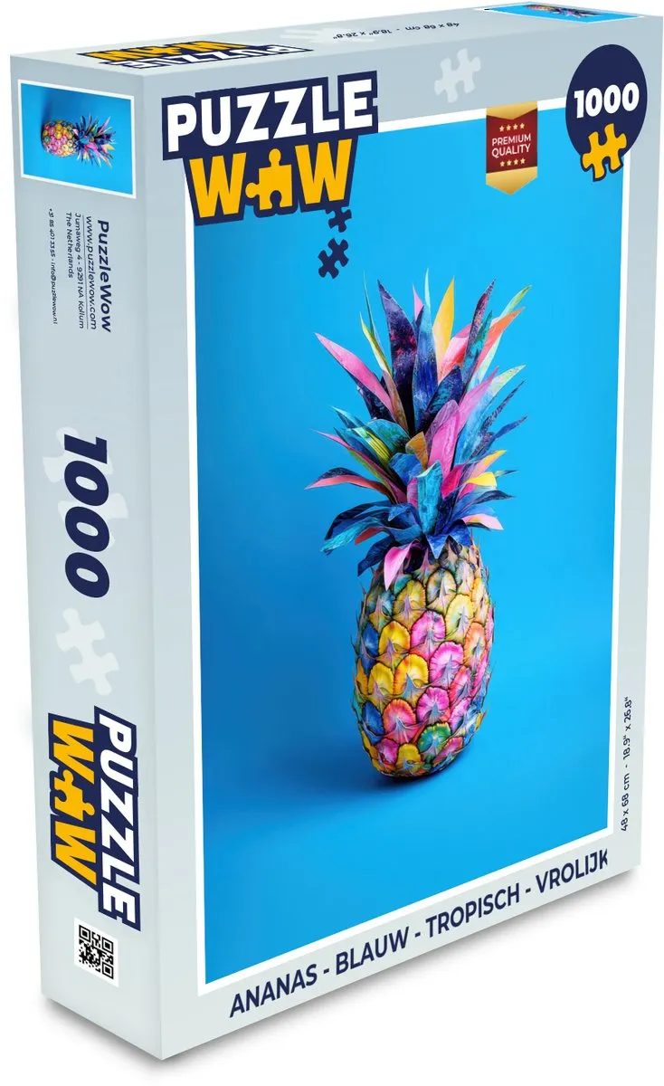 PuzzleWow Ananas Legpuzzel 1000 Stuks