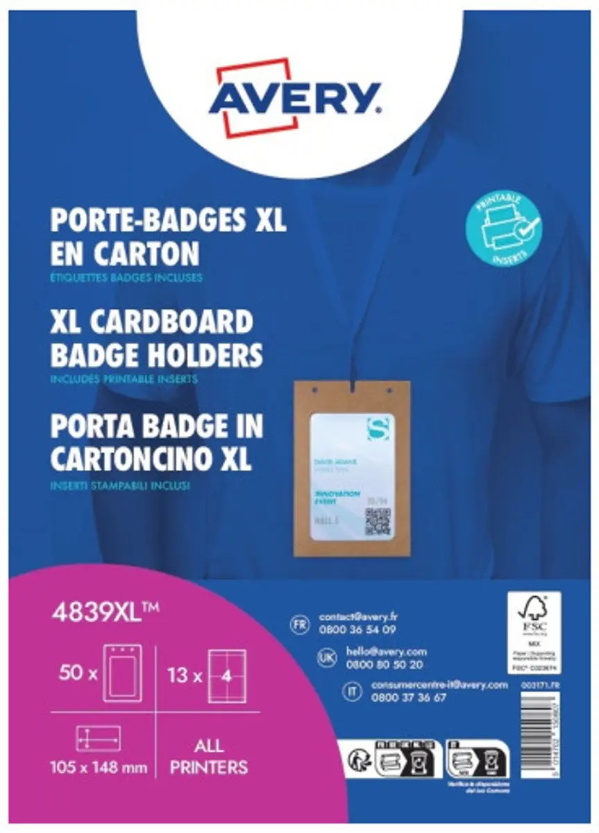 Avery 4839XL Informatiebord