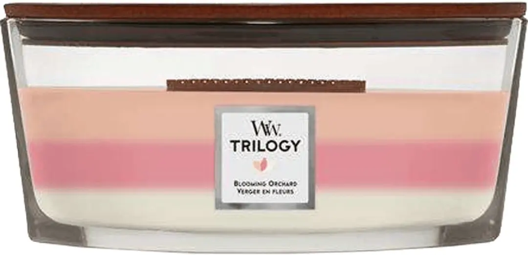 WoodWick Heartwick Flame Trilogy Geurkaars Blooming Orchard - 50 Branduren - afbeelding 5 van 5