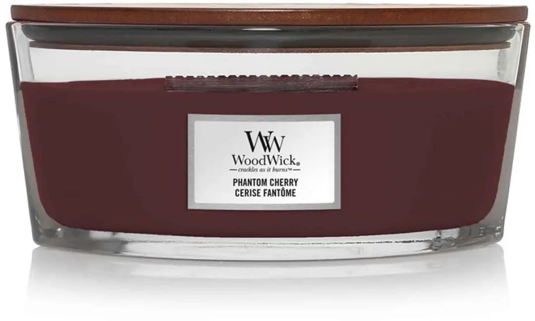 WoodWick Heartwick Flame Ellipse Geurkaars Phantom Cherry - afbeelding 3 van 3