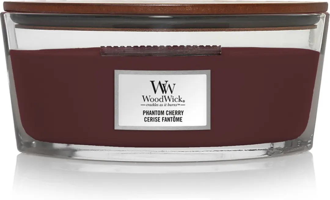 WoodWick Heartwick Flame Ellipse Geurkaars Phantom Cherry