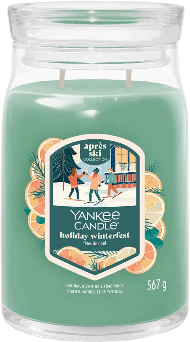Yankee Candle Holiday Winterfest Geurkaars - 90 Branduren - Groen - afbeelding 6 van 6