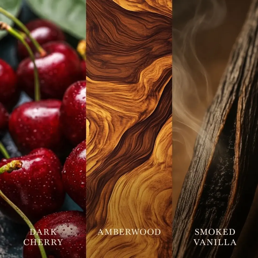 WoodWick Hourglass Dark Cherry Geurkaars - 60 branduren - afbeelding 3 van 5