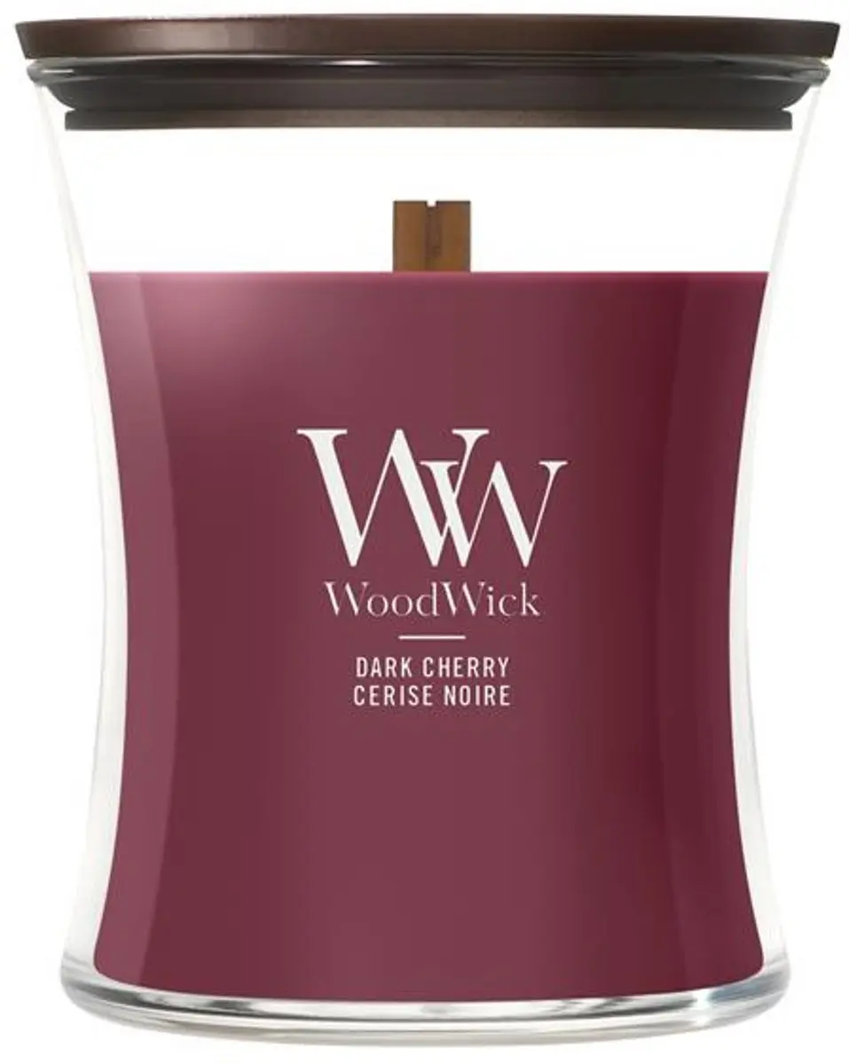 WoodWick Hourglass Dark Cherry Geurkaars - 60 branduren - afbeelding 5 van 5