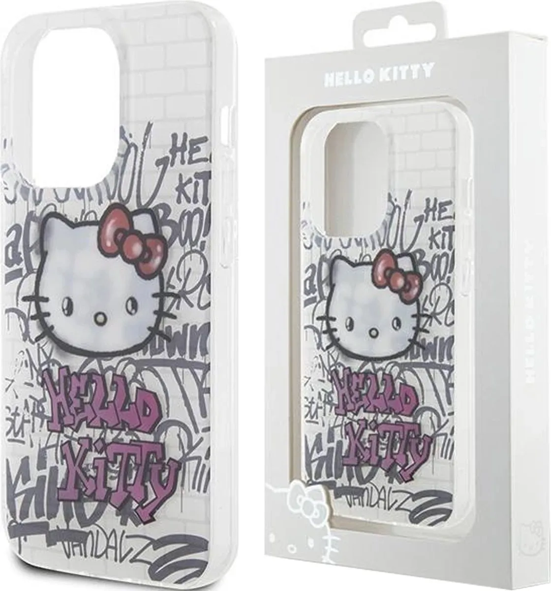 Hello Kitty IML Kitty On Bricks Hoesje iPhone 14 Pro Max - Wit
