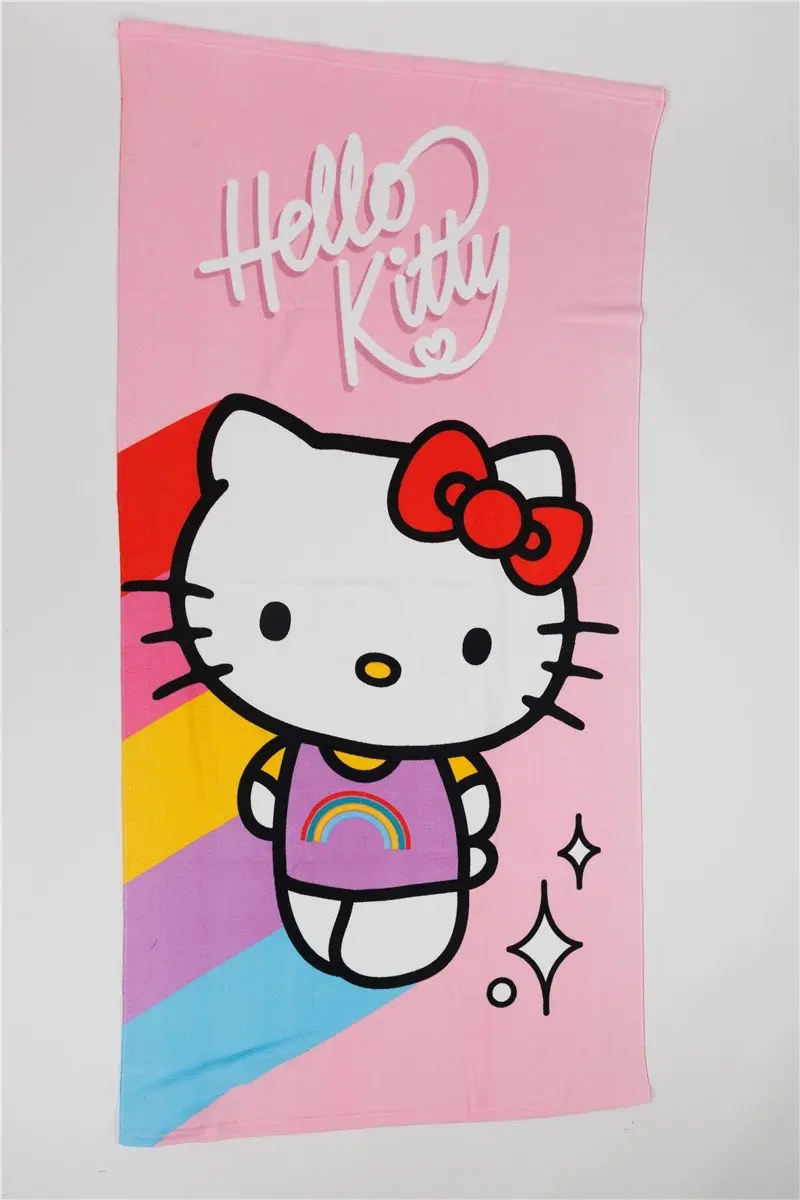 Hello Kitty Strandlaken 70x140cm Multicolor - afbeelding 3 van 6