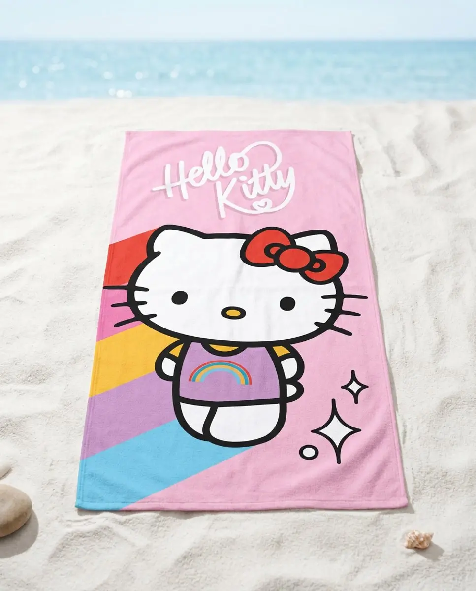 Hello Kitty Strandlaken 70x140cm Multicolor