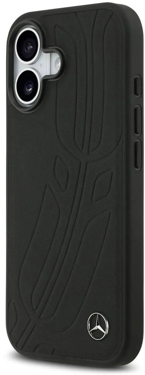 Mercedes-Benz iPhone 17 Back Cover - Zwart Leder - 3666339507435 - afbeelding 4 van 6