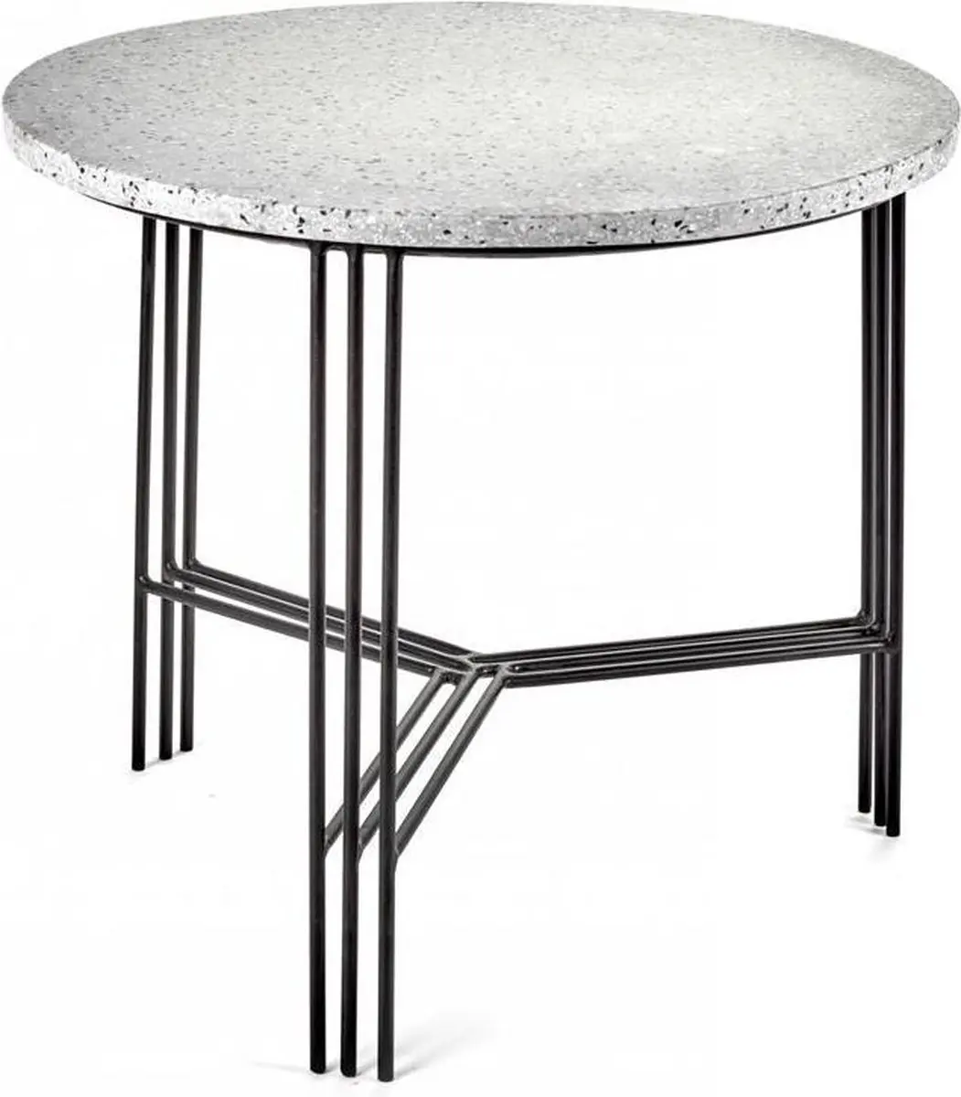 Serax Terrazzo bijzettafel black/grey D50 H45cm