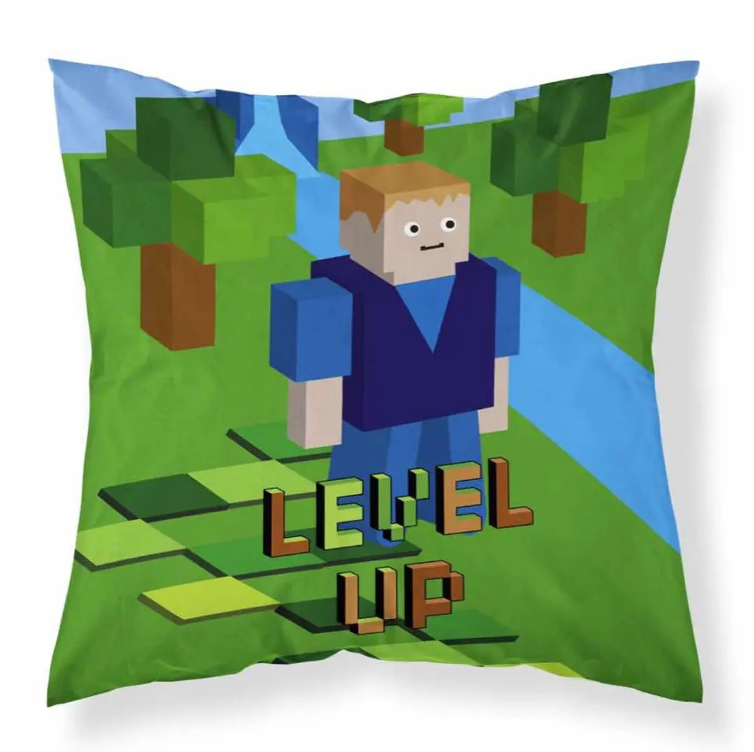 Bricks sierkussen 40x40 gevuld Level up 40x40